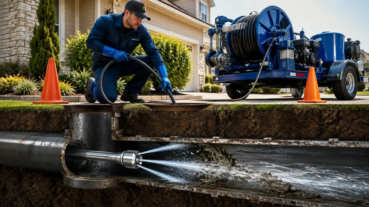 Main Sewer Line Hydro Jet Cleaning in Redwood City