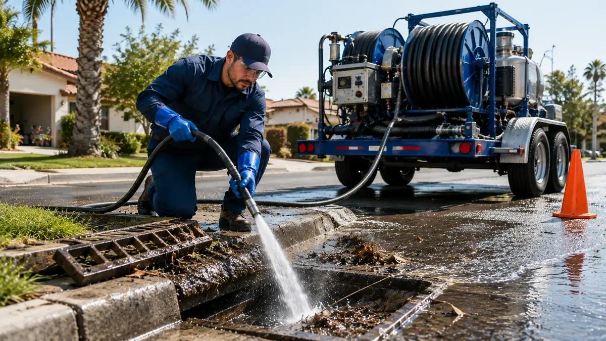 Storm Drain Hydro Jet Cleaning in Redwood City
