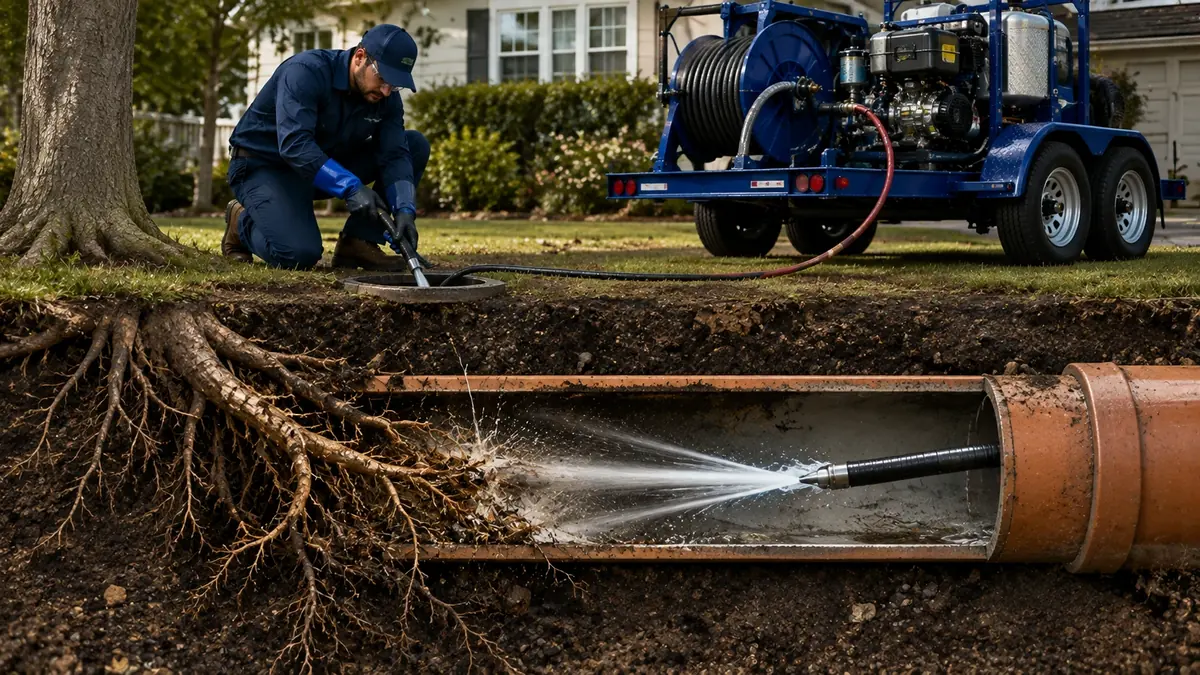 Tree Root Removal with Hydro Jetting in Redwood City